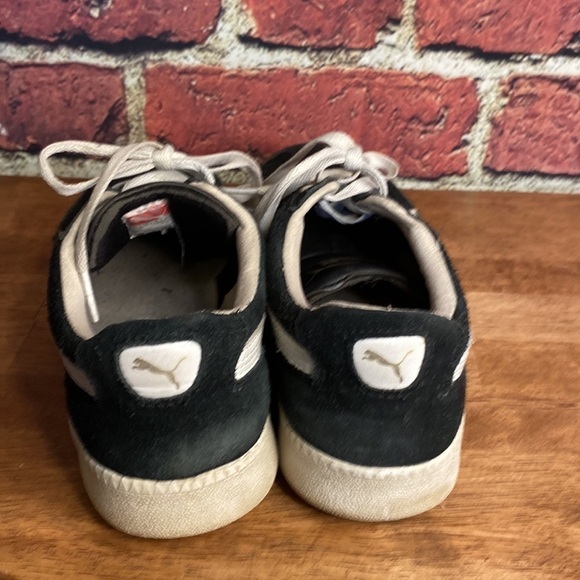Puma Liga Suede Black & White Leather Sneakers Size 7.5 - Picture 8 of 14